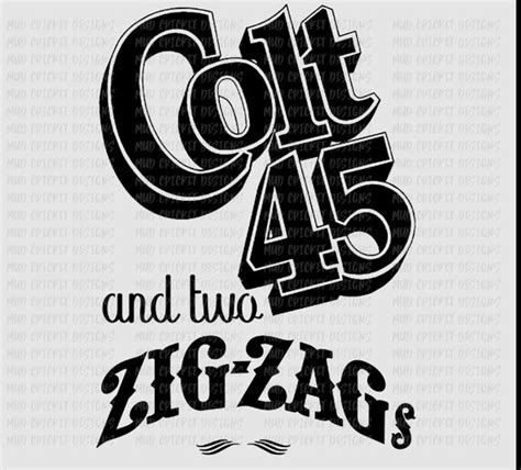colt 45 and two zig zags meaning